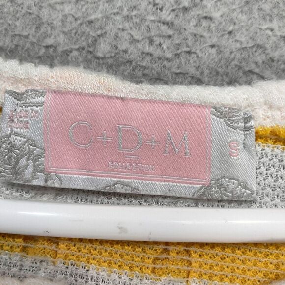 C+D+M Collection Pullover Sweater Womens Size S Embroidered Scalloped 3/4 Sleeve - Picture 8 of 13